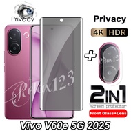 For Vivo V60e 5G 2025 2in1 Tempered Glass Privacy For Vivo V60 V60E V60Pro vivoV60E VIVO V 60 E V60e