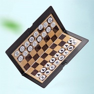[Homyl478] Foldable Mini Chess Set Portable Wallet Pocket Chess for Camping