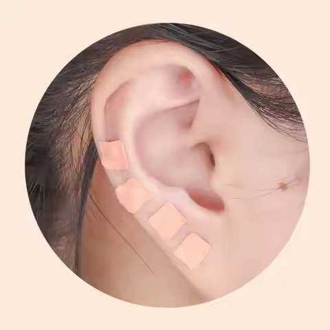 600Pcs Cowherb Seed Ear Stickers – Natural Herbal Ear Massage Patches for Relaxation, Soothing Comfo