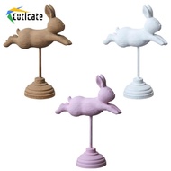Cuticate Wooden Easter Bunny Figurine Small  Ornament Bunny Figurine for Entryway Bedroom Cabinet Ca