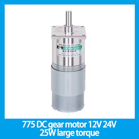 775 DC gear motor 12V 24V 25W large torque 42GA775 Speed Adjustable CW CCW DC motor