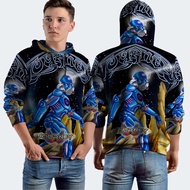 Journey Frontiers Retro Fullprint Hoodie Jacket, Polyester Jersey Material