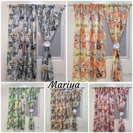 Carmela Design Window/Door Curtain 6ft and 7ft Sizes-58 inches Width