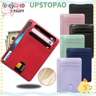 UPSTOPAO Leather Wallet Fashion Bags Credit Cards Wallet Mini Purse Slim 8 Slot