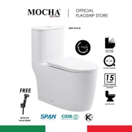 Mocha Water Closet MWC7624-RL S Trap One Piece wc Toilet Bowl/ Jamban Tandas Rimless Design / 马桶