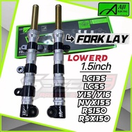 fork lay 1.5inch aji racing NVX155 V1 V2  y15 y16 Lc135 RS150 RSX150 fork lowerd 1.5 inci  LC5s LC13