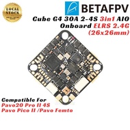 BetaFPV Cube G4 2-4S 30A 3IN1 AIO Flight Controller 26×26mm ELRS 2.4G For Pavo20 Pro II 4S Pavo Pico