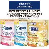 GWP Bundle of 2 Breeze Laundry Capsules with Frag Booster Beads 36 pcs(Random Variation)