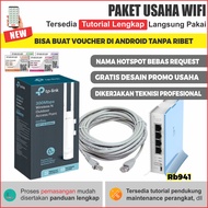 Paket Alat Usaha Wifi Sistem Voucher RT RW NET Siap Pakai - Mikrotik Rb941 + Eap110 Omni Outdoor