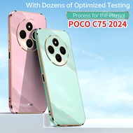 POCO C75 2024 Luxury Plating Casing For POCO C75 PocoC75 C 75 75C 4G 5G 2024 Phone Case Soft Silicon