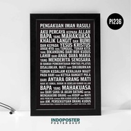 Poster Rohani Kristen Pengakuan Iman Rasuli