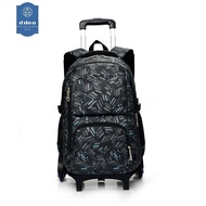 DDOO | Large Capacity Roller School Bag 3-Wheel Climbing