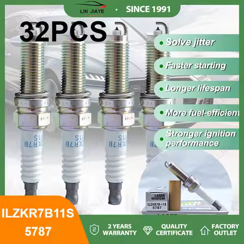 32PCS 5787 Iridium Spark Plug ILZKR7B11S ILZKR7B-11S 12290-R48-H01 12290R48H01 for Honda Accord Civi