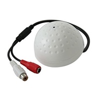 CCTV MINI MICROPHONE SOUND MONITOR FOR CCTV SECURITY CAMERA DVR (WHITE)