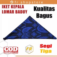 Lomar Ikat Iket Kepala Suku Baduy luar Khas Sunda Model Segitiga Syal Tradisional Batik Biru Lebak B