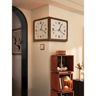 2025New Vintage Style Double-Sided Corner Wall Clock Creative Corner Clock Wall-Mounted Retro Corner
