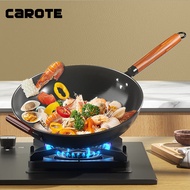 Carote Japanese Non stick Wok Pan (Heavy Duty) Carbon Steel Pan Nonstick Ninong Ry Cast Iron Wok zha