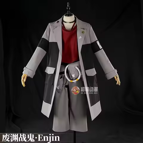 Gachiakuta Enjin Anime Cosplay Costume Uniform Earrings Choker Akuta Cleaners Halloween Carnival Par