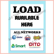 ⋀ Load Available Here Signage Laminated