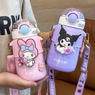 Kuromi water cup,Kids water bottle,Melody water cup, Kuromi water bottle, big ear dog water bottle,kids insulated cup, girl student water cup, kids safety maintainless steel cup, insulated row water bottom