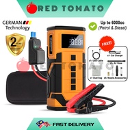 RED TOMATO 99800mAH Car Jumper 6000cc Power Bank Air Compressor Kereta Air Pump Emergency