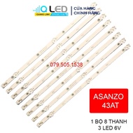 Thanh đèn led tivi Asanzo 43AT - Bộ 8 Thanh 3 Led 6v cho Tivi Asanzo 43AT500 và các dòng tương tự