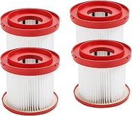 Surrgound 49-90-1900 HEPA Filter,Compatible with Milwaukee Wet/Dry Vacuum 0780-20/0880-20,4pk