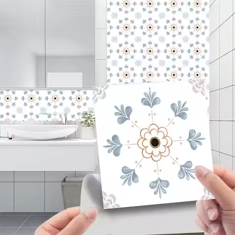 Crystal tiles pasted mosaic wall pasted retro tiles tiles pasted simple kitchen stove stickers pvc w