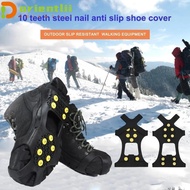 ORIENTLII Ice Claw, Spike Anti-Slip Ice Gripper Spike,  Universal 10 Teeth Shoes Crampons For Shoes