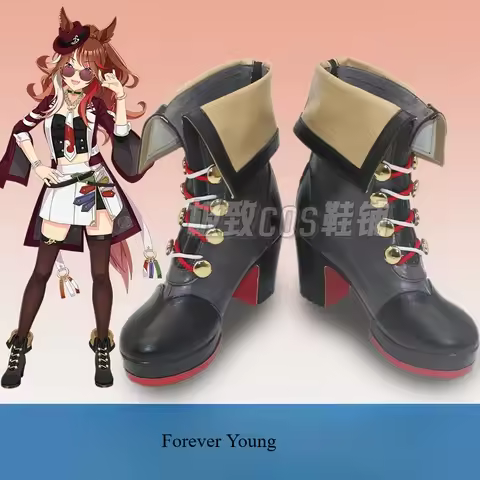 Pretty Derby Forever Young Cosplay Shoes Boots Halloween Costume Accessory Prop