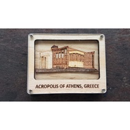 Home Decor: Fridge Magnet, Acropolis of Athens, Greece, Wooden Material, 3D