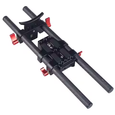 15mm Tube Rod Rail Clamp Mounting Base Bracket for Panasonic Canon Camcorder Camera Cage Rig Follow 