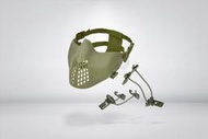 武SHOW 羅賓漢 硬殼 護嘴 面罩 綠(口罩半臉面罩重機腳踏車防毒面具防護罩頭套角色扮演生存遊戲舞會派對萬聖節