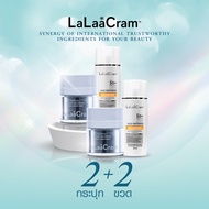 LaLaaCram SERUM + MOISTURIZER 30ml x 2 bottles &  Anti-Aging Sunscreen  SPF50+ PA++++ 40ml x 2 bottl