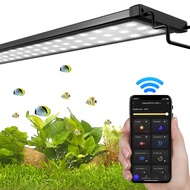 4ft(48") 50W Advanced Full Spectrum RGB Pro LED Aquarium Light Smart APP Fish Tank Light, 24/7 Sunrise-Daylight-Moonlight, DIY Mode, Timer, Brightness and Kelvin Adjustable