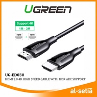 UGREEN ED030 HDMI Cable 4K 60Hz High Speed HDR | Male to Male for TV Monitor Projector Laptop 1m  2m