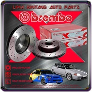 Honda Civic EG EK ES SR4 SO4 S5A VTEC Front Drilled Sport Brake Disc Rotor 1Pair [ BREMBO XTRA ]