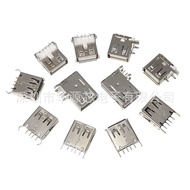 AF 13.7mm Crooked feet Straight leg A Type USB 90Vertical straight plug-in USB Socket USB Usb A Moth