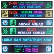 Jam Masjid Digital Jadwal Waktu Sholat Jws Tinggal Pasang P5 - 1 BARIS