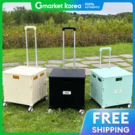 Large 4-Wheel Foldable Cart Supermarket Shopping Cart Hand Folding Truck Market Shopping Basket