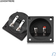 LEMONTRERE 2PCS Speaker Terminal Box, 2.2 Inch Square Push Spring Type 2 Binding Post Cable Connecto