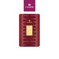 HABIB 5g 999.9 Gold Bar (Maroon Songket) - Accredited By London Bullion Market Association (LBMA)