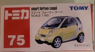 絕版TOMICA 75號 Smart fortwo coupé 1/50 玩具車