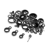 37pcs Fishing Rod Guides Top Tip Ring Telescopic Surf Casting Rod Guides Kit Fishing Rod Kit Repair 