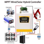 original new 6KW DOUBLEMPPT Wind Energy Hybrid System Charging Solar Controller 12V 24V and 24V 48V 