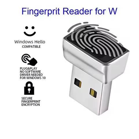 USB Fingerprint Key Reader For Windows 10/11 PC Fingerprint Sensor Module Password Free Hello Securi