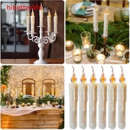 ^hibetterlife^ 6pcs Battery Operated Flameless Led Taper Candles Lights Candles Soft Tip AA Battery Tear Candle