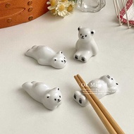 Cute Ceramic Chopstick Holder High-value Japanese Creative Chopstick Holder Chopstick Holder Househo