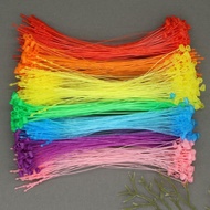 Colorful plastic snap fastener tag string, clothing label string, garment hanging string, hand-threa