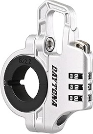 Daytona 63864 Helmet Lock, Motorcycle, Mounting Width 0.5 inches (13 mm), Slender Helmet Lock, Dial 